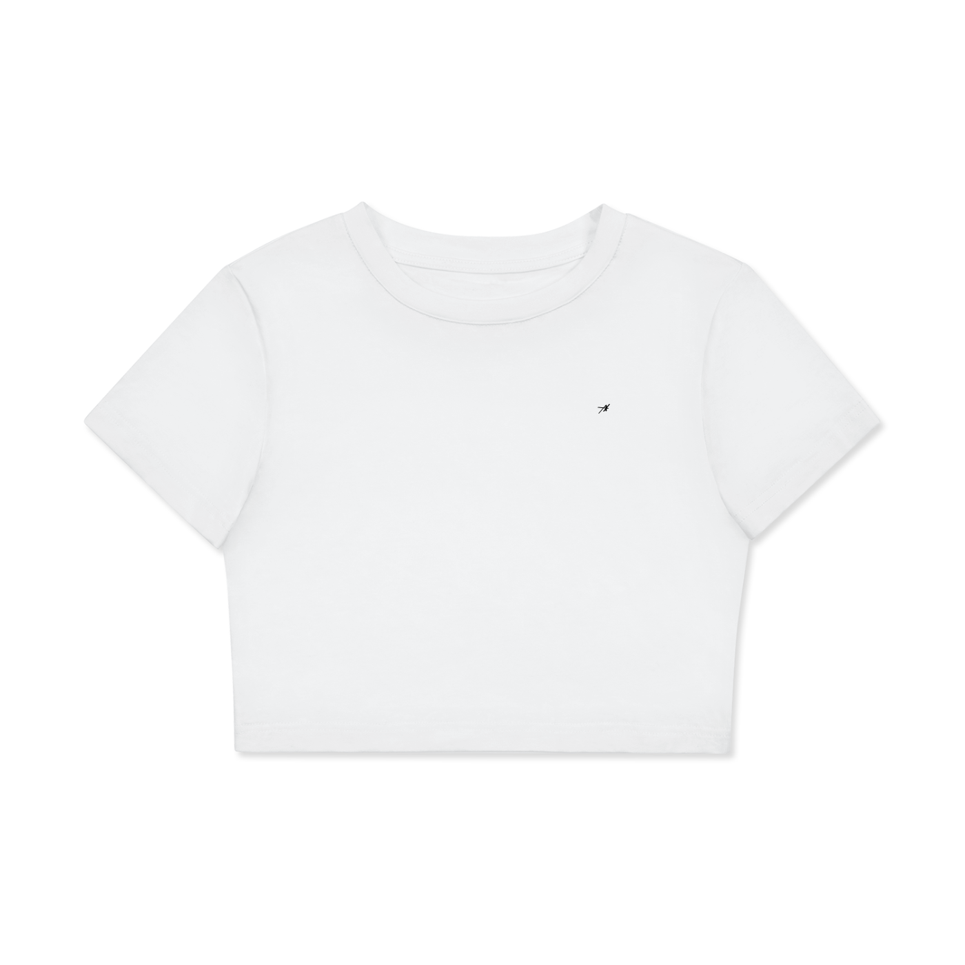 Fitted Crop Cotton T-Shirt