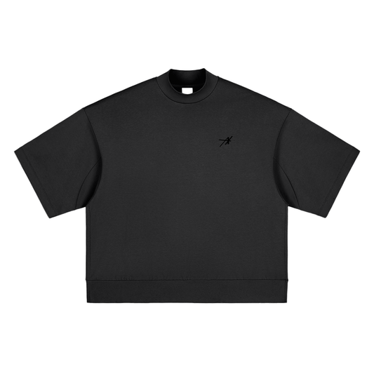 Essential Heavyweight Oversized Mock Neck T-shirt