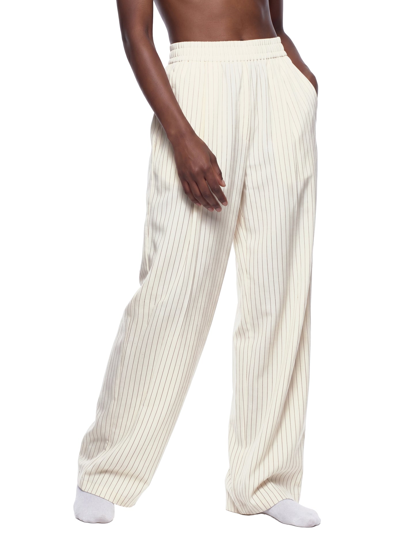 Striped Pleated Pants